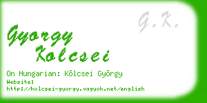 gyorgy kolcsei business card
